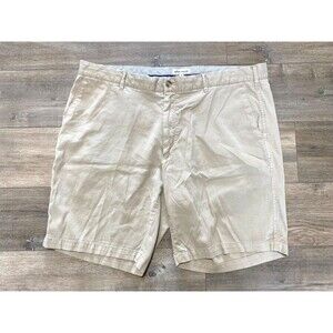 Peter Millar Bedford Chino Shorts Mens Size 40X10 Golf Khaki Stretch Flat Front